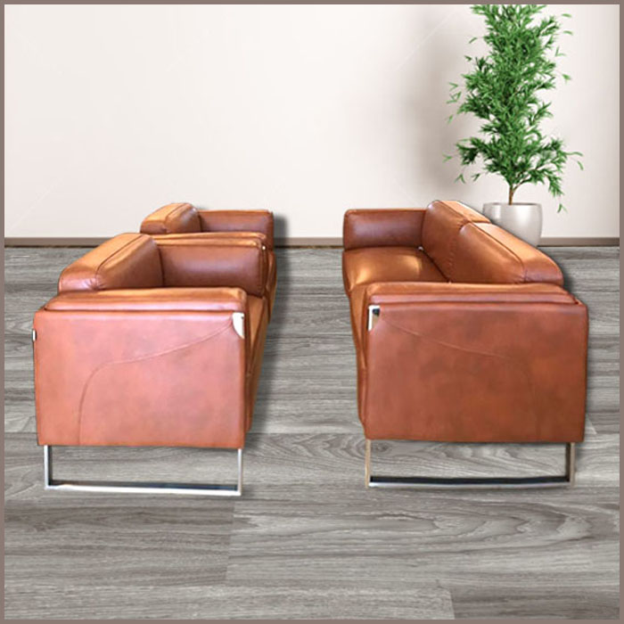 SOFA S91-Brown Leather(W1900xD760xH750) From TAIWAN.