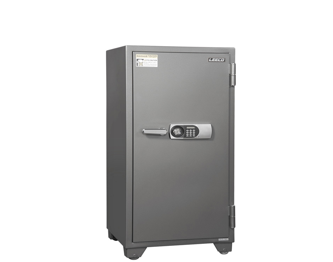 702-CPL Digital Lock With Siren Fire Resistant Safe 250kgs, 2 shelves and 1 drawer with key. Fire Resistant rate: 1010ºc/2Hour (W590xD594xH1276mm). Brand: LEECO. Made in Thailand.
