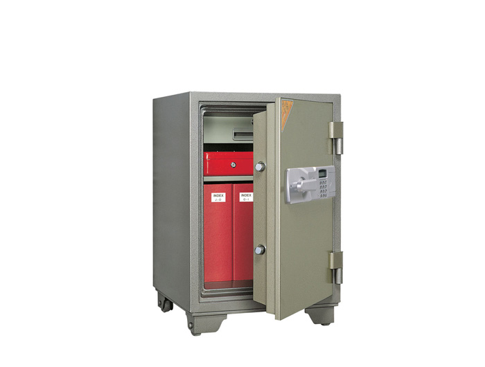 BS-T750 Digital Lock Fire Resistant Safe 140kgs, 1 shelf and 1 drawer with key. Fire Resistant rate: 1010ºc/2Hour (W530xD505xH750mm). Brand: CENTURY. Made in Korea