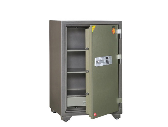 BS-T1200 Digital Lock Fire Resistant Safe 270kgs, 2 shelves and 1 drawer with key. Fire Resistant rate: 1010ºc/2Hour (W700xD630xH1185mm). Brand: CENTURY. Made in Korea