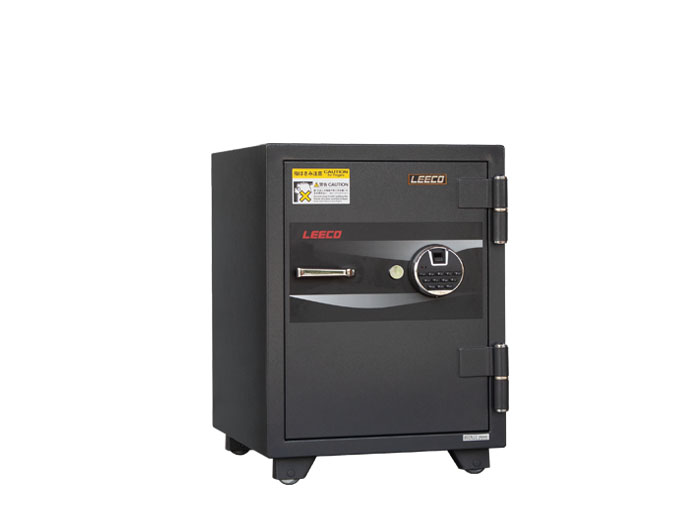 W3790-CF FingerPrint & Digital Lock With Siren Fire Resistant Safe 118.5kgs, 1 shelf and 1 drawer with key. Fire Resistant rate: 1010ºc/2Hour (W483xD594xH689mm). Brand: LEECO. Made in Thailand.