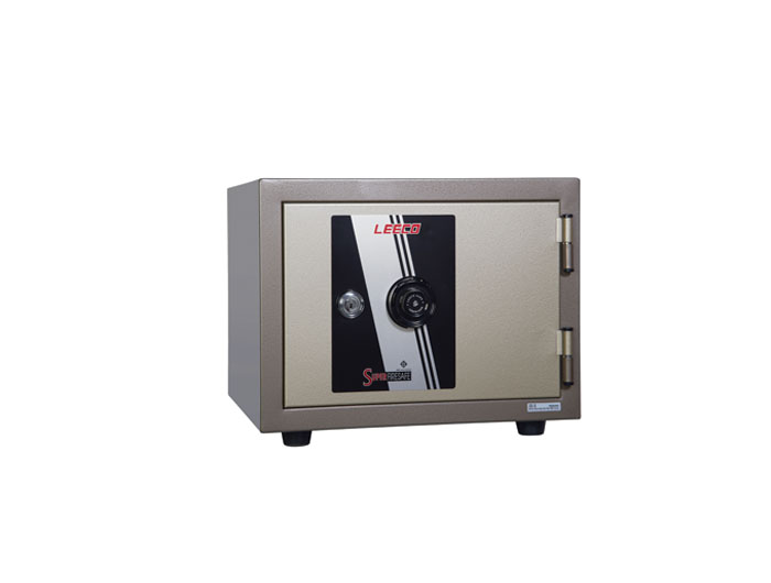 SS-S Dial Combination Lock Fire Resistant Safe 67kgs, 1 Tray. Fire Resistant rate: 1010ºc/2Hour (W510xD451xH398mm). Brand: LEECO. Made in Thailand