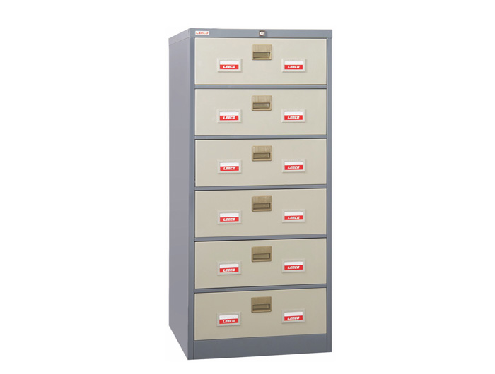 CD056 Steel Index Card Cabinet 5 Drawers (W533xD620xH1324mm).Brand: LEECO. Made In Thailand.