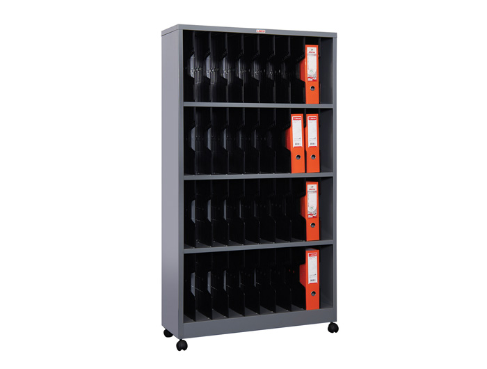 FS-0410C Steel Filing Shelf 4 Drawers with 40 Dividers (W914xD316xH1817mm). Brand: LEECO. Made in Thailand.
