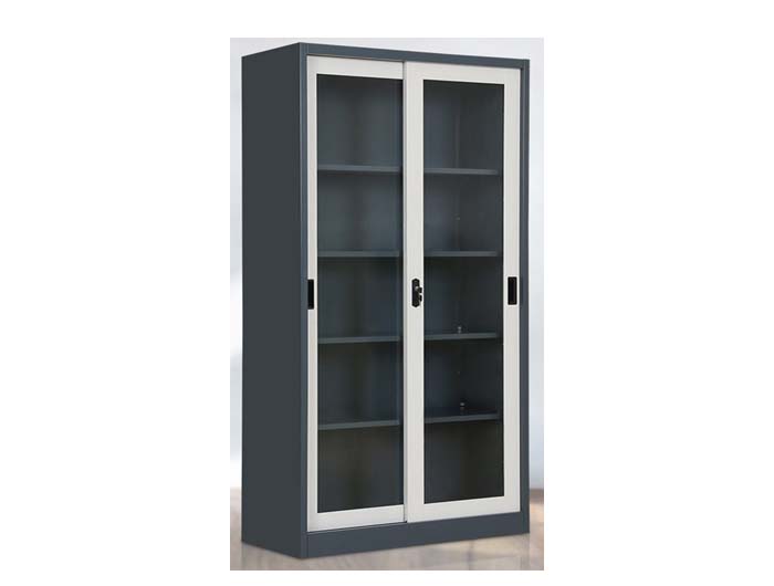 SG72-G6 Steel Cabinet With Glass Sliding Door (W900xD400xH1800mm). Brand: STANDARD. Made In China.