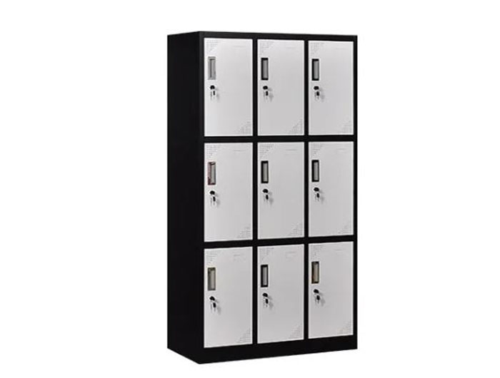 SLK109 Steel Locker 9 Doors (W900xD450xH1850mm). Brand: STANDARD. Made In China.