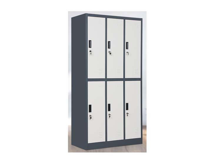 SLK106 Steel Locker 6 Doors (W900xD450xH1850mm). Brand: STANDARD. Made In China.