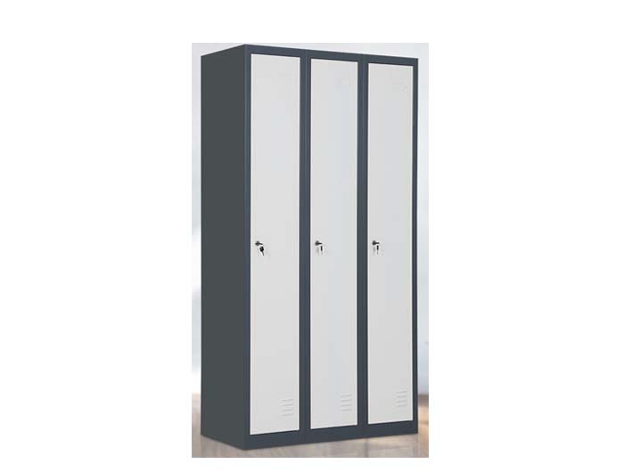 SLK103 Steel Locker 3 Doors (W900xD450xH1850mm). Brand: STANDARD. Made In China.