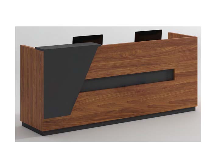 T132 Reception Table Melamine Wood (W1800xD650xH1050mm). Brand: CENTURY. Made In China.