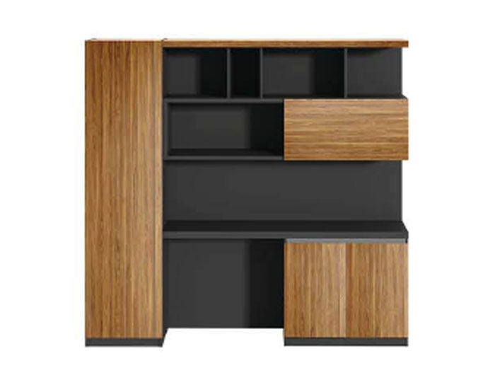26B501 Bookshelf Melamine Wood (W2100xD400xH2000mm). Brand: CENTURY. Made In China.