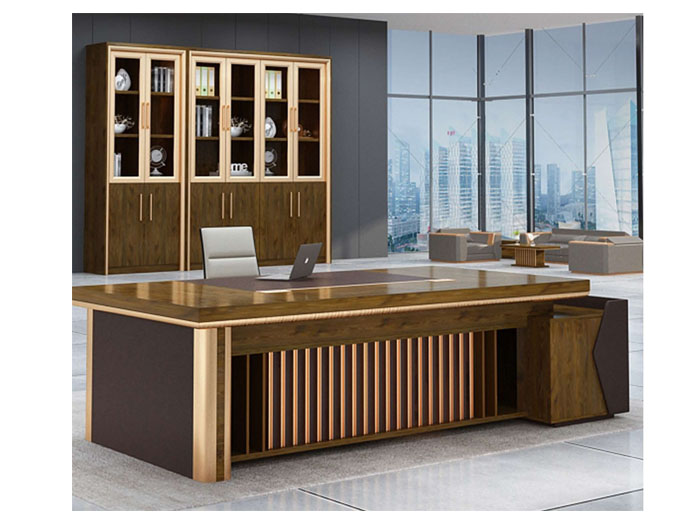 KW8567 Executive Table Melamine Wood (W2400xD950xH750mm). Brand: CENTURY. Made In China.