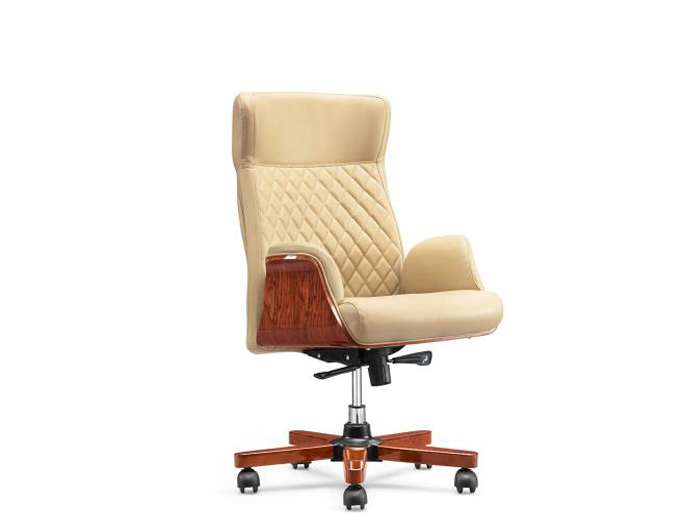 A046-MILK Executive Leather Chair (W650xD750xH1260mm). Brand: HAOSEN. Made In China.
