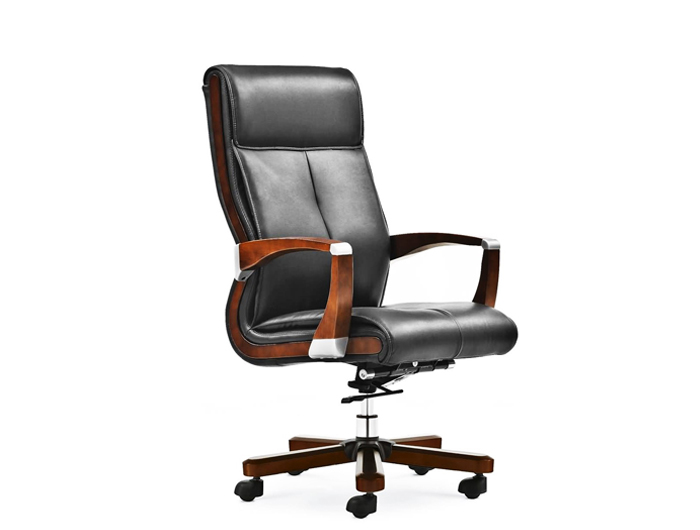 CMB04AS-2-BLACK Executive Soft PVC Revolving Chair (W670xD650xH1230mm). Brand: CENTURY. Made In China.