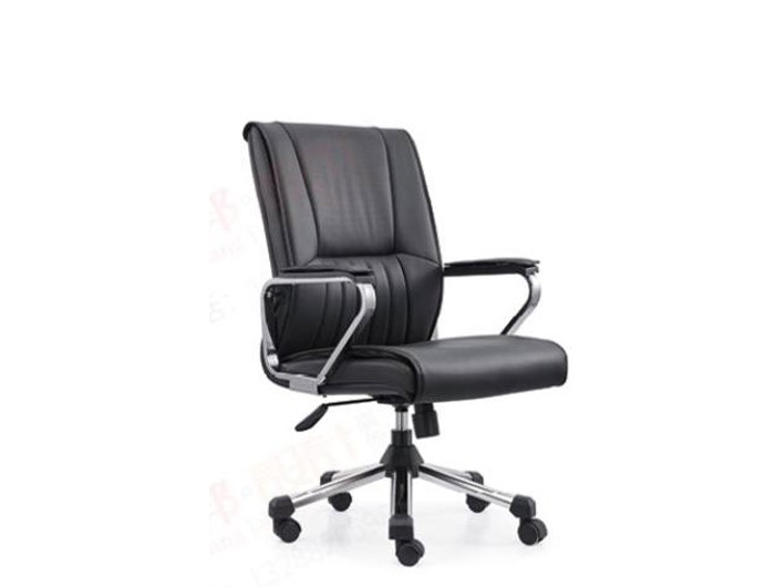 A067-BLACK PU Medium Back Swivel Chair. Brand: CENTURY. Made In China.